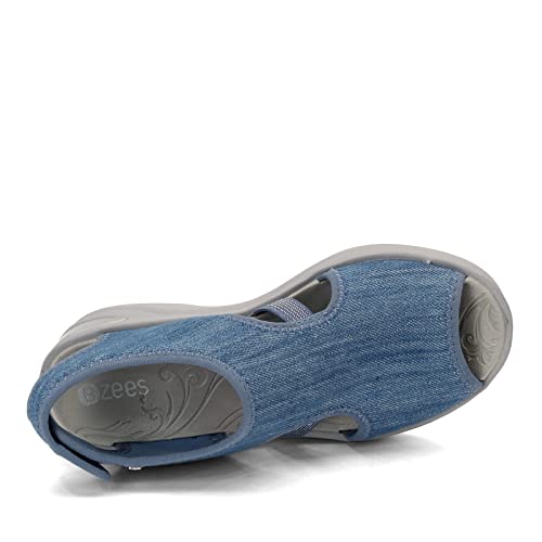 Bzees Women's Dream Ankle Straps Sandal, Denim, 7.5 #TOP6
