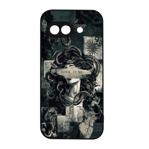 qizjio Cool Medusa Phone Case Shockproof Protective Greek Mythology Snake Phone Cover for Google Pixel 9A