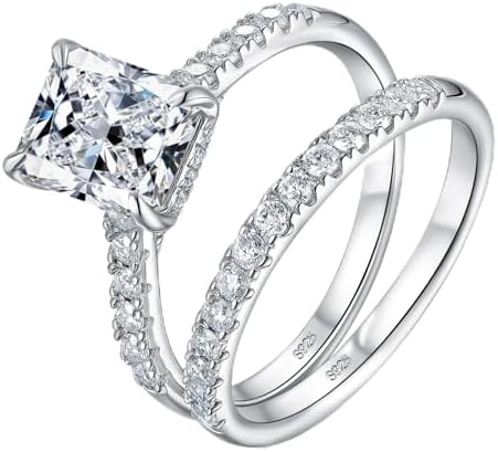 Newshe Jewellery Moissanite Bridal Set for Women Womens Wedding R...