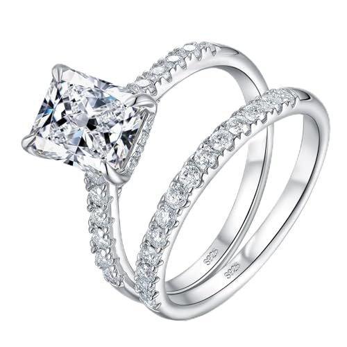 Image of Newshe Jewellery Moissanite Bridal Sets for Women Wedding Ring