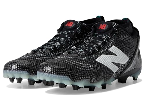 New Balance Men's FreezeLX V5 Lacrosse Shoe, Black/White, 8 M