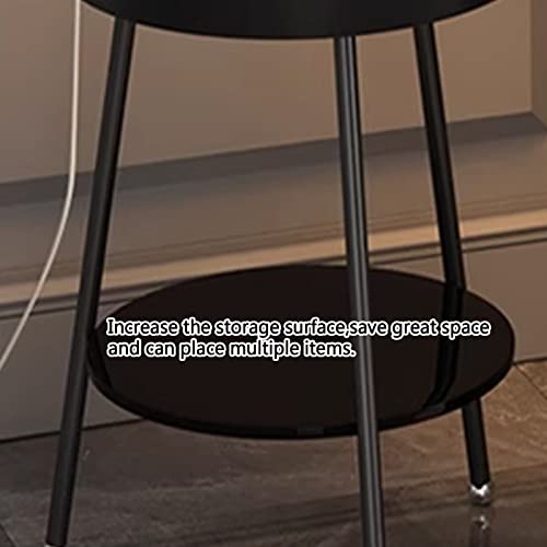 Table de Nuit Blanche Moderne Grise pour Chambre Parentale Connectée - 8