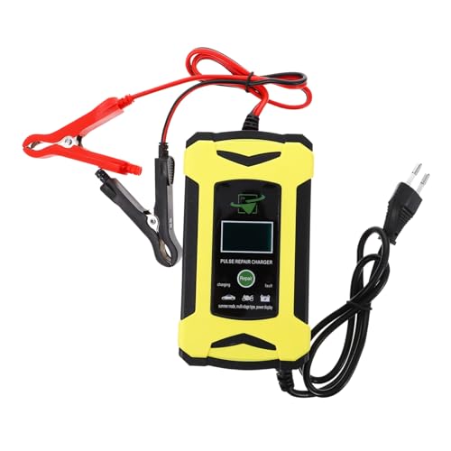 Gatuida 1 Pieza Cargador de Batería Automático Reparación y Activación de Baterías Compatible con Automóviles y Motocicletas Ligero y Portátil Ventilador Silencioso Mayor Durabilidad