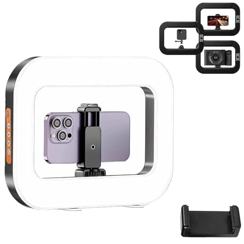 Rechargeable Selfie Portable Ring Light – Adjustable Bicolor Fill Light, Handheld Beauty Fill Light, Battery Phone Video Stabilizer for iPhone (8000mAh (A)) With Bluetooth Rechargeable Selfie Portable Ring Light – Adjustable Bicolor Fill Light, Handheld Beauty Fill Light, Battery Phone Video Stabilizer for iPhone (8000mAh (A)) With Bluetooth