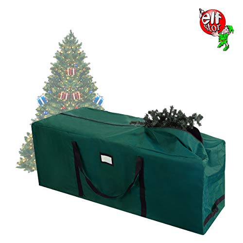 Elf Stor 83-DT5169 Rolling Christmas Storage Duffel Bag with Wheels – Holds up to a 12 Foot Artificial Tree in Green