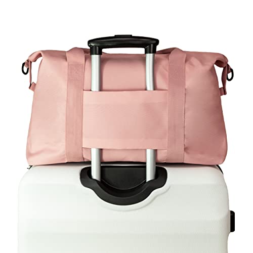 Image of Jadyn Lola Travel Bag, Weekender /Overnight Duffel, Gym Tote Bag for Women, Men, Pink Blush, One Size, Weekender Bag