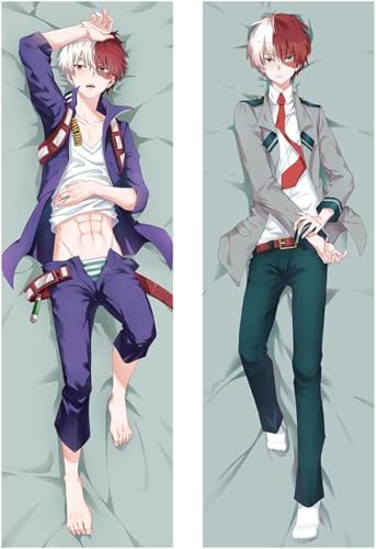 Dakimakura Anime My Hero Academia Todoroki Shouto Hugging Body Dakimakura Midoriya Izuku Pillow Cover Case Boku No Cosplay 59