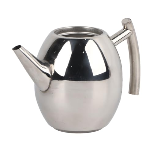 Riuulity Cafetera Grande de Acero Inoxidable, Tetera Duradera con Filtro para Sala de Reuniones de Oficina (1.5L/1500ml)