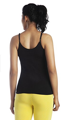 Image of Lavos Women's 2 Way Camisole V-Neck, Round Spaghetti Slip| Bamboo Cotton Anti Microbial 4-Way Stretchable