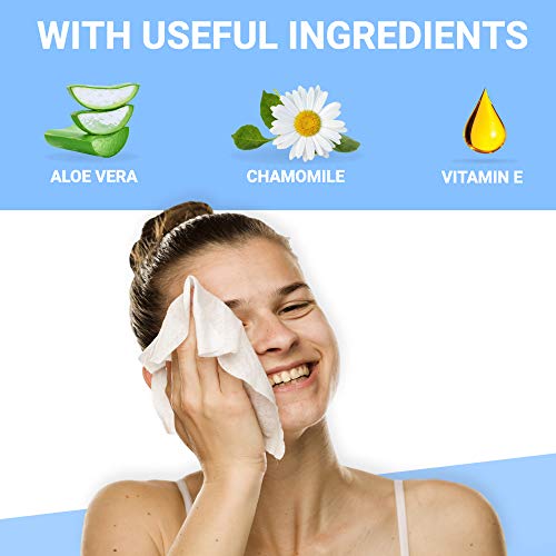 Luxury Body Wipes for Adults and Elderly - No Rinse Bathing and Cleansing Wipes | Microwavable Bath and Shower Wipes (5 Pack)