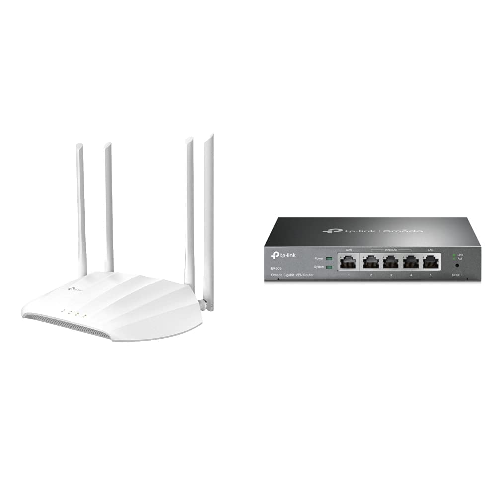 TP-Link TL-WA1201 Point d'accès WiFi AC1200 & ER605 Routeur VPN Omada Gigabit