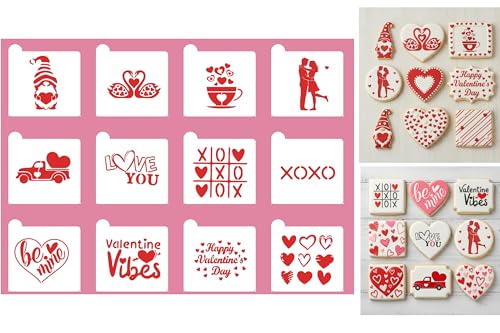 Love/Anniversary Cookie Stencils Decorations Set...