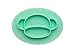 Bambini & ME Monkey Children’s Placemats Turquoise – Soft, Flexible Silicone Food Tray – Dinner Mats for Babies and Toddlers – Dishwasher Safe – Round