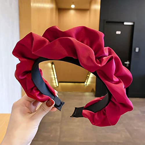Wide Headbands for Women Elastic Head Wrap Hair Accessories Red Head Band 65703 - Image 2