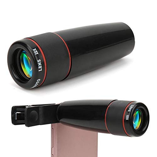 Telefonkameraobjektiv Telefonobjektiv, Gummi 25x32 Teleobjektiv Weitwinkel-Clip-On-Kameraobjektiv Tragbares Monokular…