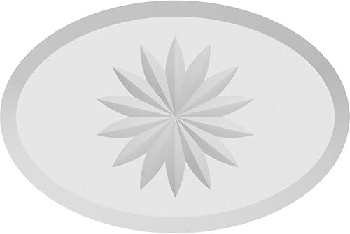 Miniatura 2 de Ekena Millwork ROSP050X033X075DAL10 Roseta estándar con borde biselado, 5 pulgadas de ancho x 3 14 pulgadas de alto x 34 pulgadas, PVC