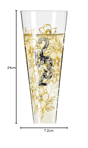 Foto von RITZENHOFF 1079013 Champagnerglas 200 ml - Brillantnacht Champagner 2023 - Designerstück mit Echt-Gold - Made in Germany