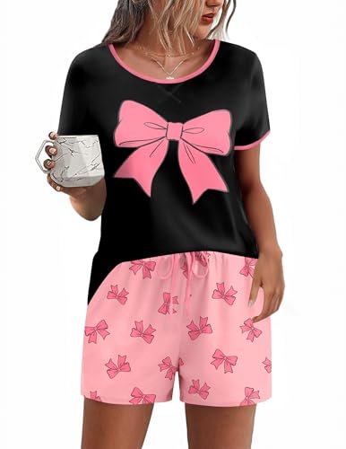Image of Ekouaer Women Pajama Set Casual Short Set