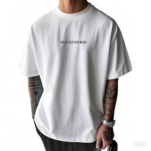 Opomelo Men's Fashion Athletic T-Shirt Oversized Workout Short Sleeve Shirt Casual Crew Neck Cotton Tee