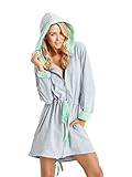 Diese kurze Länge Kapuzenbademantel ist warm, weich und super bequem zu tragen