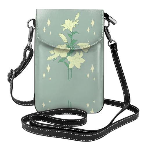 Sac à bandoulière motif lys blancs avec rabat pour les trajets quotidiens