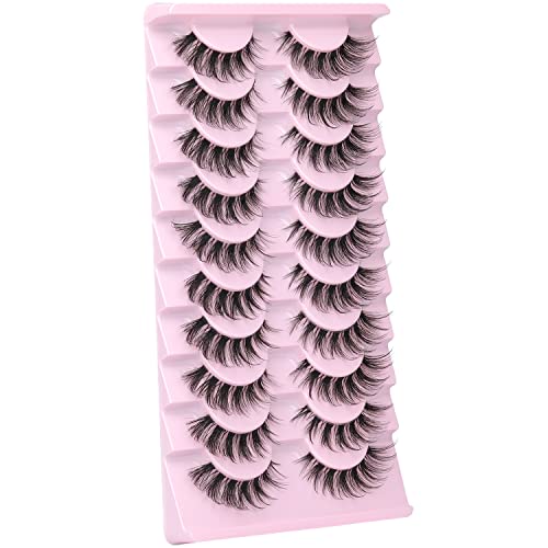False Eyelashes Clear Band Natural Lashes Wispy Cat Eye 15Mm Russian D Curl Lashes Extension Strip Eyelashes Pack By Kiromiro #TOP5