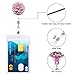 Soleebee 5 Pack 24 Inches Retractable ID Badge Reels with Sakura Bling Crystal Nurse Name Badge Holder with 360° Swivel Alligator Clip