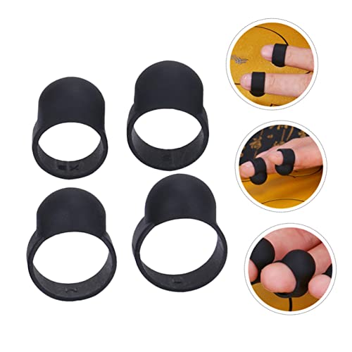 Healeved 4pcs Drum Finger Protectors Finger Guards for Drum Hand pan Drum Finger Sleeve Silicone Drum Finger Percussion Finger Picks Steel Tongue Drum Hand Crank Practice Tools Plastic - Thumbnail 3