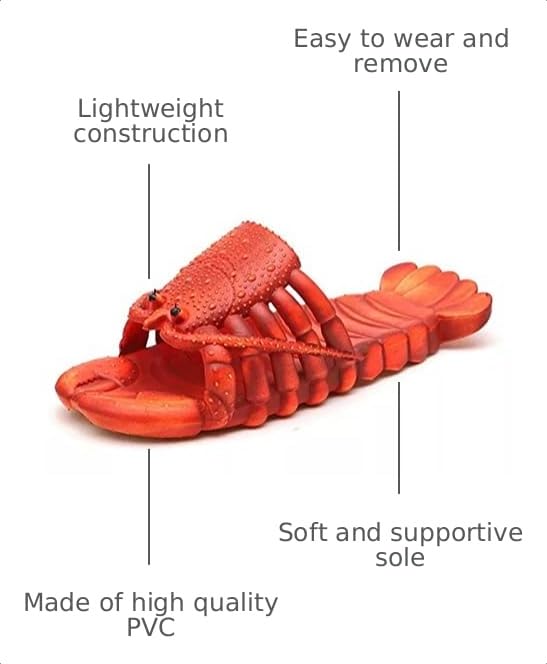 Image of Lobster Slippers, Bass Sandals, Animal Fish Slippers