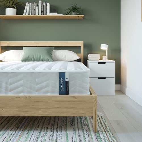 Summerby Sleep' No1. Memory and Coil Spring Foam Hybrid Mattress with Hypoallergenic Knitted Cover | King 150 x 200cm