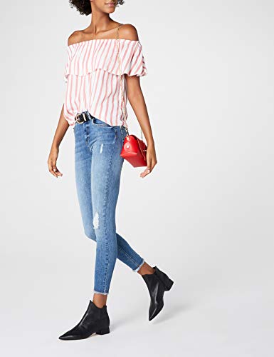 Image of ONLY Women's Rayon Striped Sleeveless Loose Fit Top Pack of 1
