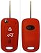 Produktbild CK+ Kia Auto-Schlüssel Hülle Key Cover Case Etui Silikon für Rio Ceed Picanto Optima Carens Soul - Rot