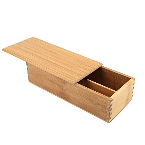 Cyrank Wooden Cutlery Box with Lid, Silverware Utensil Holder Japanese Spoon Chopsticks Storage Box Silverware Container Cutlery Storage Drawer for Kitchen Countertop 27 X 11 X 6.6cm - Image 8