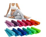 MF artSHOP Tappetino Yoga Antiscivolo in EVA 173x61 cm – Spessore 4 mm – Materassino Fitness Leggero per Pilates Ginnastica Stretching Allenamento a Terra Casa Palestra