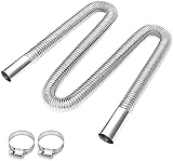 Amplia aplicación: el tubo de escape de acero inoxidable para coche es práctico, de 25 mm de diámetro, apto para la mayoría de los vehículos con calefacción de aire diésel, adecuado para calentadores estacionales, calefacciones adicionales de aceite bruto, tubo de escape del generador y calefacción adicional de aire de vehículos, adecuado para la mayoría de las necesidades de tubos de escape de vehículos. Al mismo tiempo, el tubo de escape también es adecuado para fuente de alimentación de emergencia, generador.