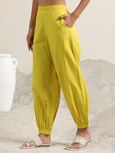 Image of Libas Woven Design Cotton Blend Straight Kurta With Salwar and Dupatta
