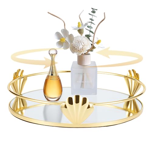 SLHEQING Organizador de Maquillaje Giratoria 360° Con Espejo,...