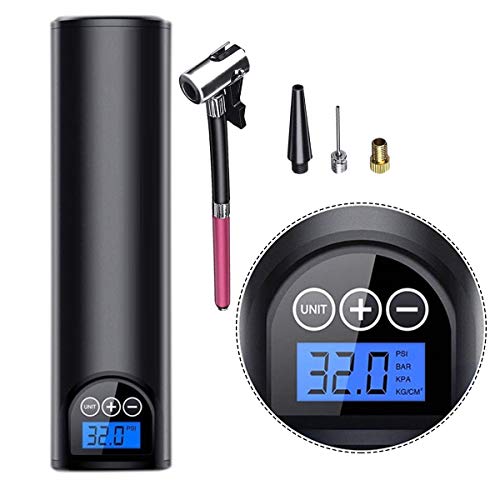Vogvigo Mini Portable Vehicle-Mounted Intelligent Wireless Digital Air Compressor Pump Rechargeable 2000mah with Led Light and 150 Psi Maximum Inflation Pressure for Ball/Car Bicycle Tire/Toys/Other