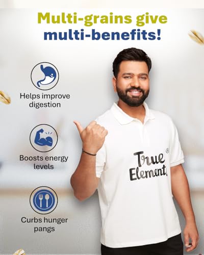 Image of True Elements Multigrain Oats 500g - Jowar and Ragi | Oatmeal | Oats for Weight Loss | Millet Rich Breakfast | Healthy Breakfast | Rich in Fibre and Protein