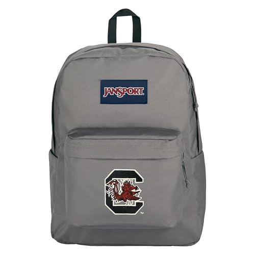 Image of JanSport NCAA Officially Licensed Backpack, South Carolina, Superbreak Plus with Padded 15'' Laptop Sleeve, Spacious Computer Bag for Men & Women, Durable Daypack with Bottle Pocket, Graphite Grey