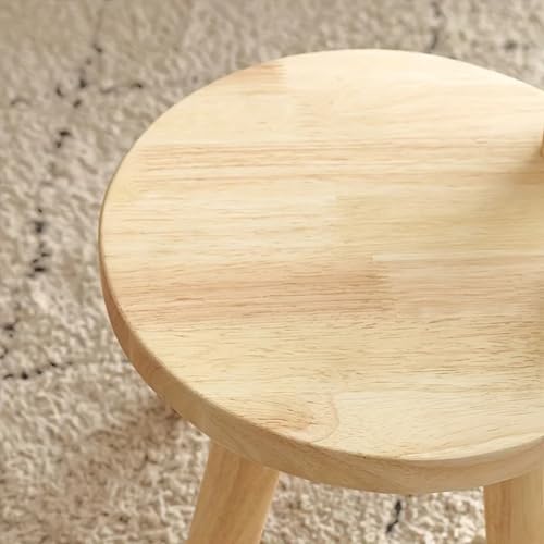 Aboiledy Kinderstuhl Massiv Holzhocker 3 Jahr kinderzimmer Kinder Stuhl, Süßer Kleiner Bretthocker mit Hasenohren Form Rückenlehne, rutschfeste Massivholz Ständerhocker Geschenke