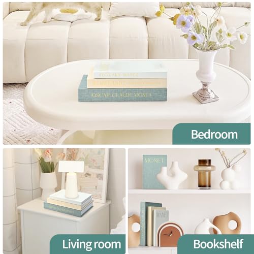 Beautiful Decorative Books - Set of 3 Linen Storage Boxes for Coffee Table, Bookshelf or Mantel Decor - Aesthetic Fake/Faux Books for Modern Home Decoration, Photo Storage and as a Keepsake Box - Image 8