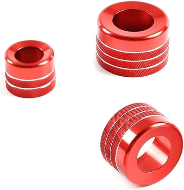 Red Air Conditioner Knob Audio Volume Tune Button Trim Cover for X5 X6 E70 E71 F15 F16 2014-2018