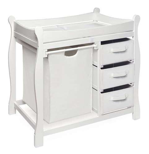Badger Basket Sleigh-Style Baby Changing Table