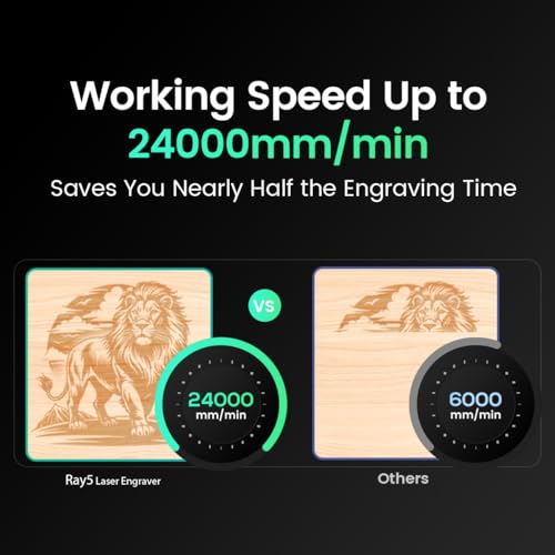 Image of Longer RAY5 Laser Engraver, 10W Output Power, 3.5 inch Color Touch Screen,Working Speed Up to 24000mm /min,Engraving Machine for Wood /Glass /Acrylic /Leather,Engraving Area 15.75 inch x 15.75 inch