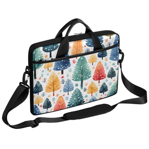 Bolsa para portátil con patrón de árbol colorido 15 pulgadas miniatura 1