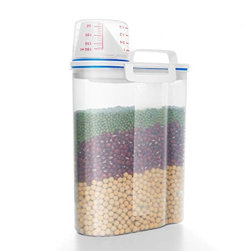 Gonioa Rice Storage Bin Cereal Containers Dispenser with Pour Spout & Measuring Cup