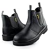 Black Hammer Men's Chelsea Safety Work Boots Smooth Leather Steel Toe Cap Utility Pull-On Footwear for Outdoor & Indoor Construction Dealer Shoes Workwear Ideal for Everyday Jobs 1600 S3 SRC (10 UK) #5