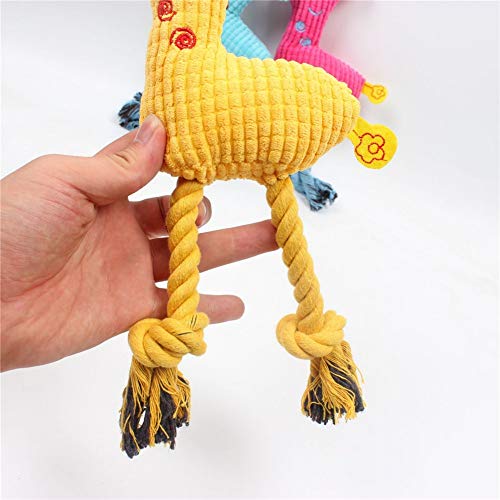 Brinquedo Bichinhos De Pelúcia E Corda Pet Para Cães E Gato Galinhos (Galinho Amarelo)