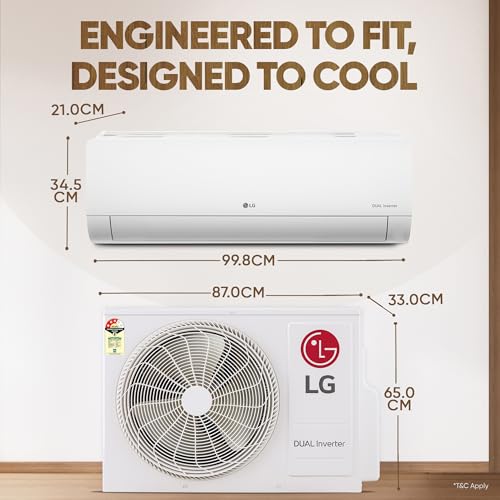 Image of LG 2 Ton 3 Star Hot & Cold, DUAL Inverter Split AC (Copper, Convertible 5-in-1, VIRAAT Mode, 4 Way Swing, HD Filter with Anti-Virus Protection, US-H24VNXE, White)